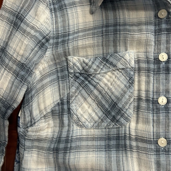 Style & Co. Light Blue Plaid Button Down Shirt in Cotton Size Small - Picture 3 of 10